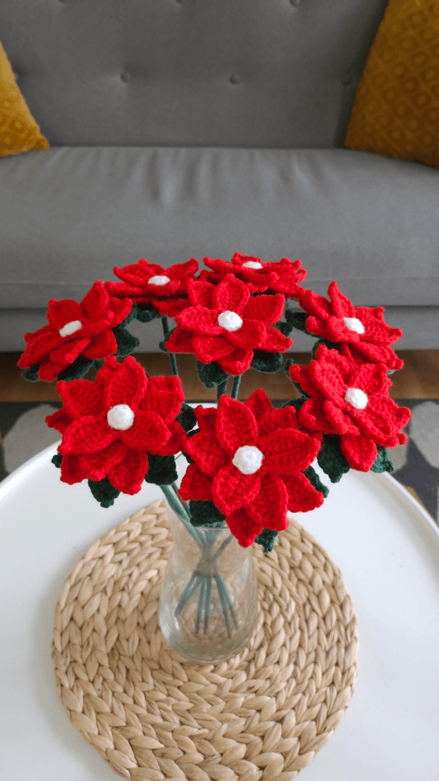 Bouquet de Poinsettia (8 fleurs)